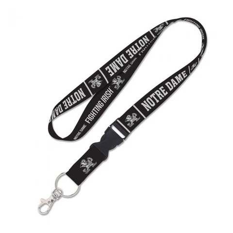 NOTRE DAME FIGHTING IRISH LANYARD KEY CHAIN W/ DETACHABLE BUCKLE 1" W 22" L Cover