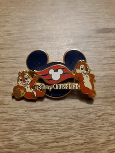 Disney Pin 2008 DCL Cruise Line Ship Logo Chip & Dale Mickey Ear Icon Acorn - Picture 1 of 2