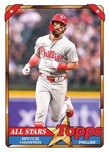 2024 Topps 90 All Star MLB Card Throwback Set 31 Phillies Bryce Harper #92 - Bild 1 von 1