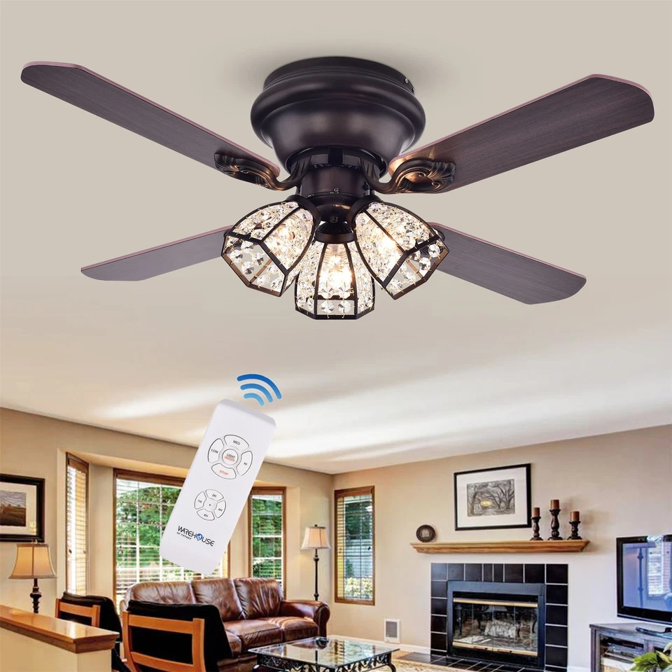 Tarudor 42-inch Antique Bronze 3-Light Ceiling Fan - Image 1 of 1