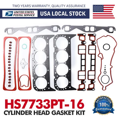 For 96-02 GMC P3500 Chevrolet P30 K1500 5.7 V8 Vortec OHV Head Gasket Set VIN R - Imagem 1 de 4