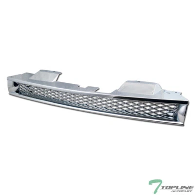 Topline For 1990-1993 Honda Accord Mesh Front Hood Bumper Grill Grille - Chrome - Image 1 of 4