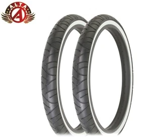 2 ALTA BICYCLE WIRE BEAD FAT TIRE SMOOTH 24 x 3.00 BLACK/WHITE SLICK RIDER TREAD - Picture 1 of 1