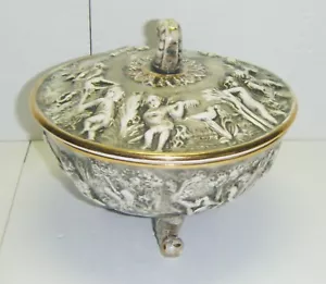 Vintage M.A.S. R. Capodimonte Porcelain Lidded Candy Dish - Picture 1 of 23