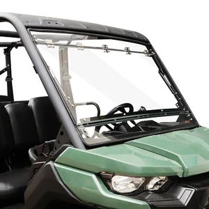 For Can-Am Defender HD5 HD8 HD10 2016-2024 Front Flip Split Windshield Window - Picture 1 of 7
