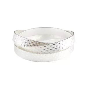 Bracciale Plunder Design "Silver Stack" - pezzo da esposizione mezzo fuori! COSÌ COM'È! - Foto 1 di 3