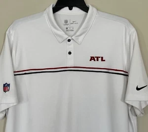 Atlanta Falcons Herren Nike Dri-Fit Poloshirt Gr. 2XL ATL Logo ColorDry White - Bild 1 von 7