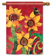 Peace Sunflower Flag - 28" x 40" flag, clever Halloween hi jinx!
