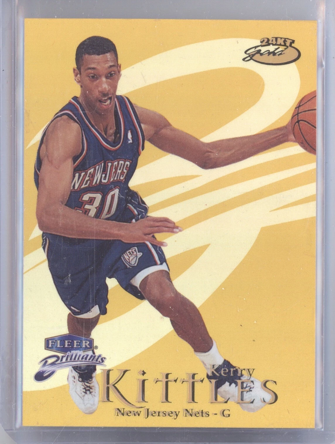 KERRY KITTLES 1998-99 FLEER BRILLIANTS #77TG 24KT GOLD 20/24 NETS