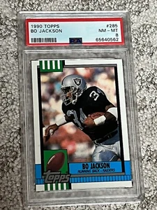 PSA 8 NR MINT FOOTBALL CARD 1990 TOPPS BO JACKSON OAKLAND RAIDERS - Picture 1 of 1