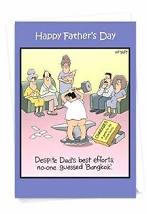 NobleWorks - Funny Father's Day Card with Envelope - Humor Greeting Card for Dad