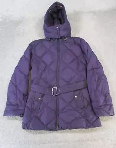 Burberry London Jacket Womens Small Purple Quilted Down Insulated Puffer * - Picture 1 of 15