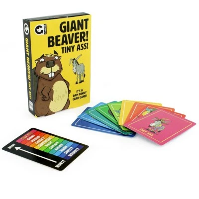GINGER FOX GAMES Giant Beaver Card Game | Play the Highest Ranking Silly Animal to Win the Round