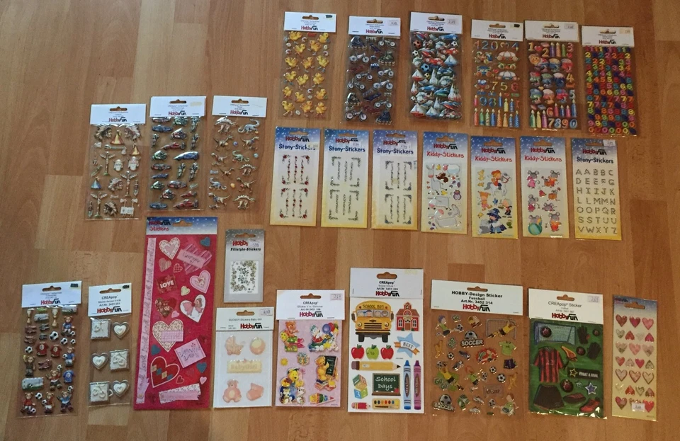 Wunderschöne HobbyFun Sticker - Stickerbögen - zur Auswahl - - Bild 1 von 1