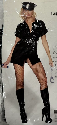 Disfraz de policía para mujer CON sombrero, puños + más, talla S/M TOTALMENTE NUEVO Leg Avenue Foto 1 de 4