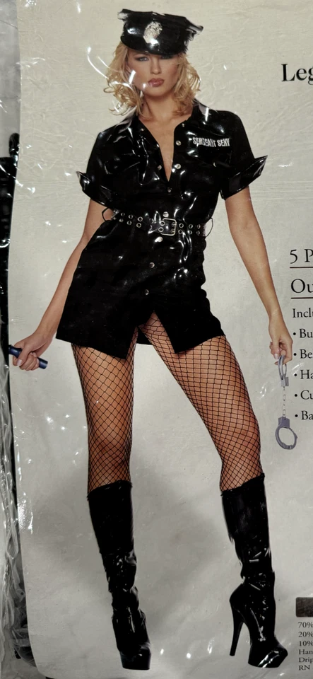 Disfraz de policía para mujer CON sombrero, puños + más, talla S/M TOTALMENTE NUEVO Leg Avenue Foto 1 de 4