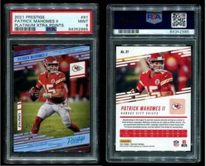 Patrick Mahomes 2021 Prestige PLATINUM Xtra Points #02/25 PSA 9 - Picture 1 of 3