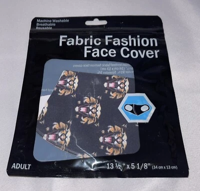 Washable Fashion Face Covering Mask - Adult Size - Tigers - Image 1 of 2