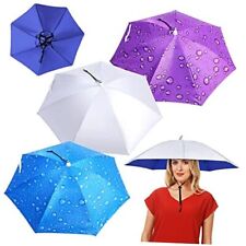  3 Pieces Fishing Umbrella Hat 30 inch Adjustable Head Umbrella Foldable UV 