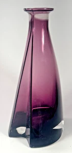 Amethyst Glass Vase Decanter Italian Heart Shaped Flower Kitchen Purple - Picture 1 of 8