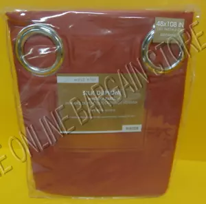 Pottery Barn West Elm Silk Dupioni Grommet Drapes Panels Curtains d henna 48x108 - Picture 1 of 1