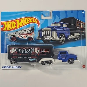 Hot Wheels BDW51 1 1:64 Cruising' Illusion Transporter Vehicle With Car - Picture 1 of 18