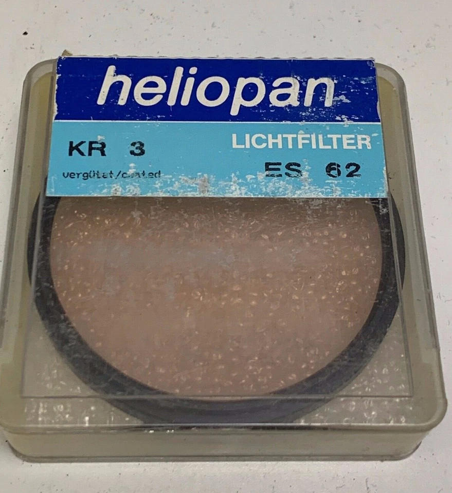  Heliopan 62mm KR 3   Screw in OPTICAL Glass Filter  - Image 1 of 1