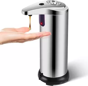 280ml Stainless Auto Handsfree Sensor Touchless Soap Dispenser Kitchen Bathroom - Picture 1 of 7
