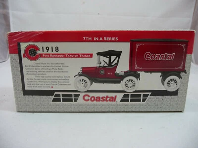 ERTL Diecast Coastal 1918 Ford Runabout Tractor-Trailer Bank 1:25 NIB  - Image 1 of 4