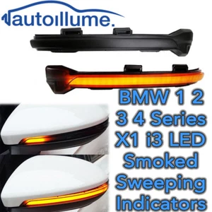 Sweeping Dynamic LED Wing Mirror Indicator Light BMW 1 2 3 4 Series F20 Smoked - Picture 1 of 3