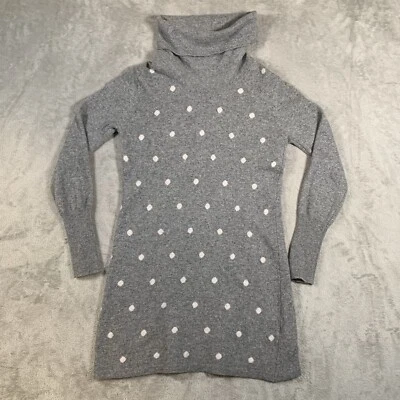Vestido tipo jersey Benedetta B para mujer pequeño gris lana merino cachemir cuello redondo tortuga Foto 1 de 4