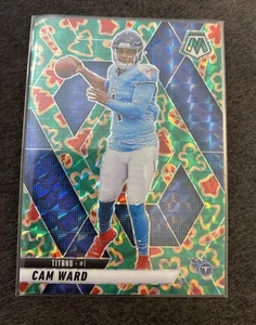 2025 Panini Mosaic Football Holiday Cam Ward Cookies Rookie RC SSP - Picture 1 of 10
