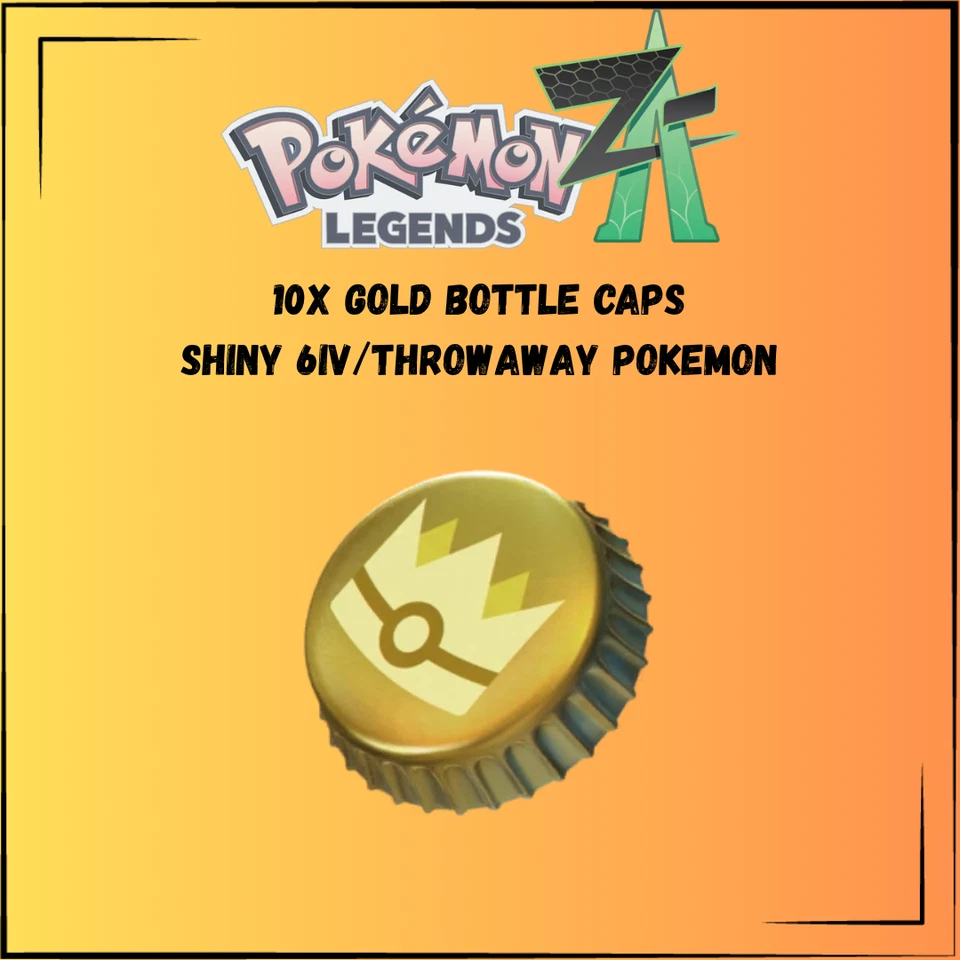 Pokemon Legends ZA - 10 TAPAS DE BOTELLAS DE ORO Foto 1 de 1