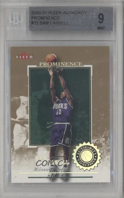 2000-01 Fleer Authority Prominence 75/25/75 Sam Cassell #33 BGS 9 como nuevo Foto 1 de 2