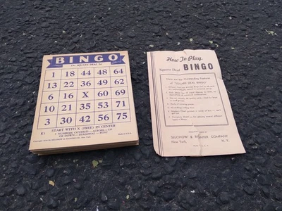 Vintage 1935 Bingo Cards 40 Selchow & Righter - Image 1 of 4