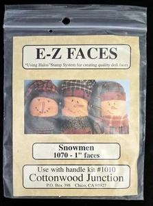 Cottonwood Junction E-Z Faces Snowmen 1070 - 1" Faces Unmounted Stamps - Picture 1 of 2
