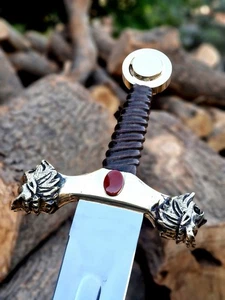 Hand Forged Stainless Steel Sharp Blade Viking Sword Battle/Ready Medieval Sword - Picture 1 of 5