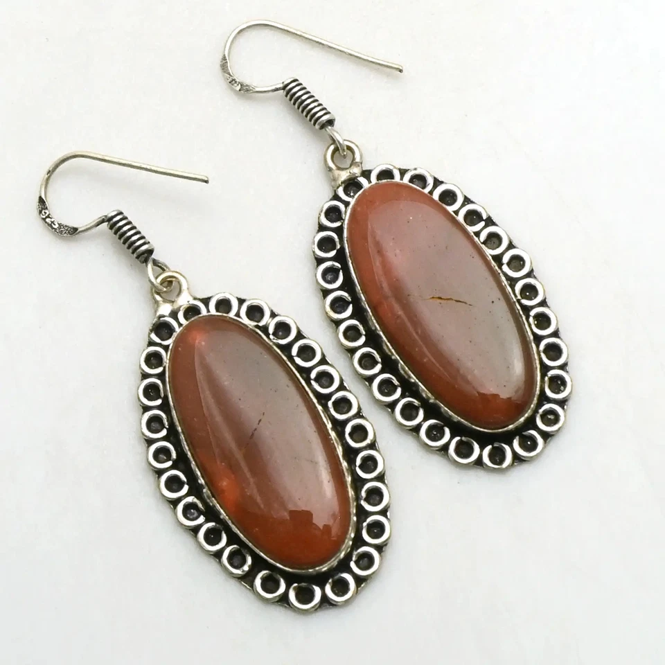 Mookaite Jasper Gemstone Handmade Drop Dangle Earrings Jewelry 1.8" AE-91991 - Image 1 of 1