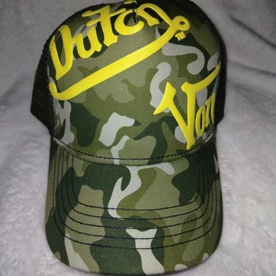 Von Dutch Truckers Snapback Hat Camo And Yellow Graphics - Image 1 of 4