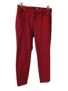 Jeans ajustados rojos con curvas de Style & Co talla 16 (700-104) - Imagen 1 de 8