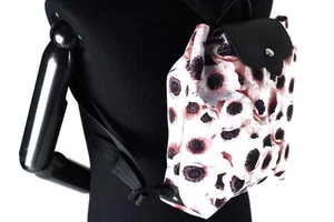 Longchamp Le Pliage Floral Print Rucksack Nylon Pink Schwarz - Neu - Bild 1 von 7