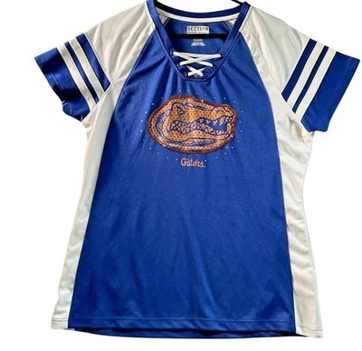 Florida Gators Shirt Womens XL NCAA Football Lace Up Tee Majestic College - Image 1 of 4