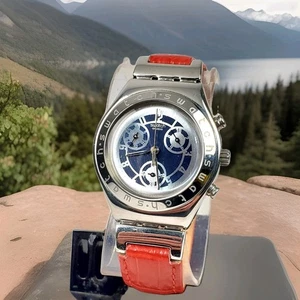 SELTENE 1996 SWATCH IRONY YCS102 CHRONOGRAPH SWISS DAMEN UHR NEUE BATTERIE - Bild 1 von 10