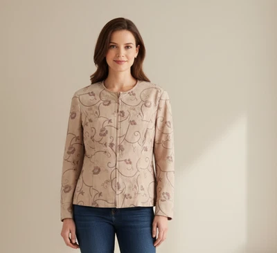 CHAQUETA DE CUERO DE CABRA DE GAMUZA ESCADA de colección Foto 1 de 4