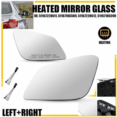Juego de 2 espejos térmicos de cristal para BMW 528i 550i 535i xDrive 10-2016 izquierda derecha P Foto 1 de 4