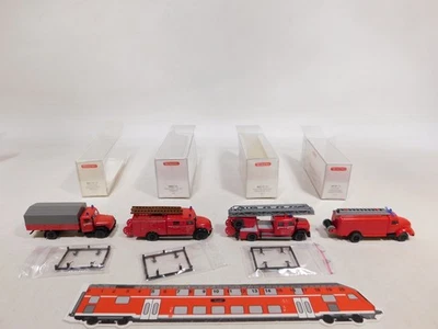 4X WIKING H0 1:87 DL ECC Magirus Feuerwehr 0610 0863 861 862 Mint Box #DW827-0,5 - Immagine 1 di 4