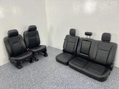 2019 F350 Super duty Pickup Front Rear Black Leather Seats 4dr Crew cab 891585 Foto 1 de 4