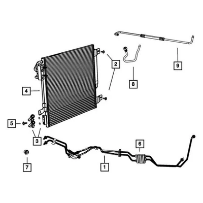 For Jeep Wrangler 07-11 Jeep Automatic Transmission Oil Cooler Hose Assembly Foto 1 de 2
