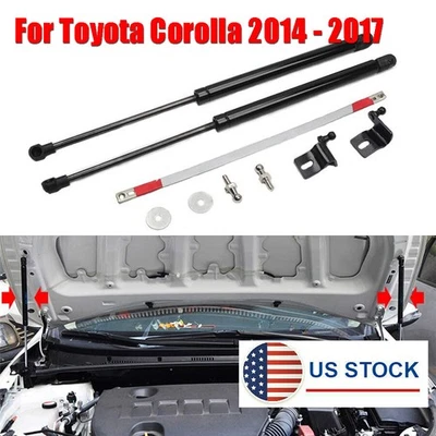2x For 2014-2017 Toyota Corolla Engine Hood Lift Support Shock Strut Damper Rod Foto 1 de 4