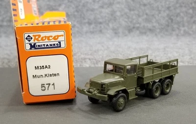 ROCO MINITANKS HO 1:87 571 M35 A2 6X6 CARGO TRUCK W/JERRY CANS IOB  AUSTRIA - Image 1 of 4